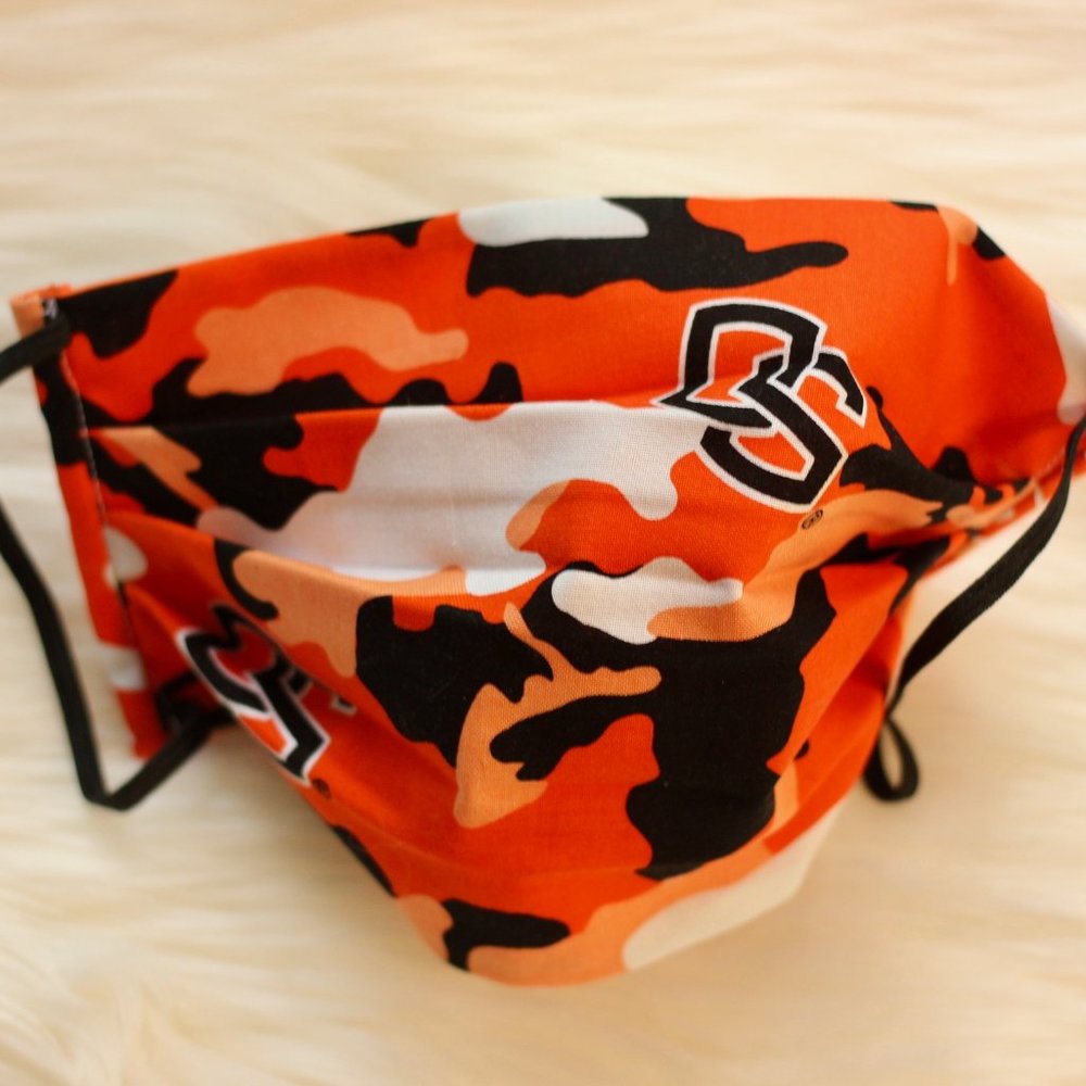 Oregon State University Camouflage face mask.